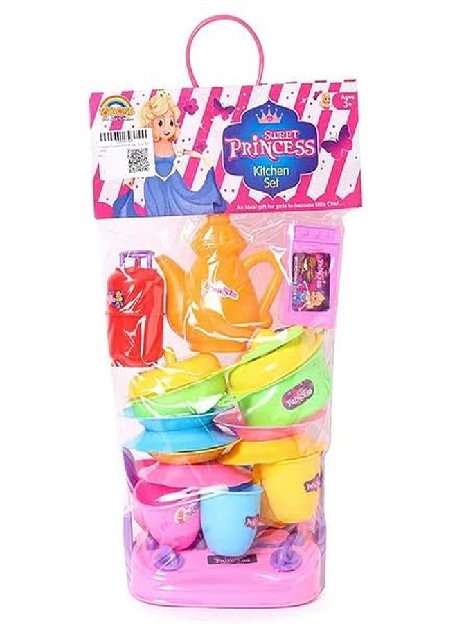 Toy Vibes Plastic Princess Kitchen Set (Color and Design May Vary) (Multi Color)(Pack of 5) - Image 1